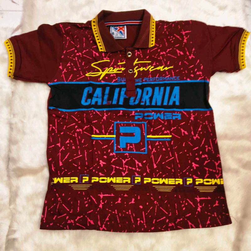 Red Color Boys Polo T-Shirt More Colour Available