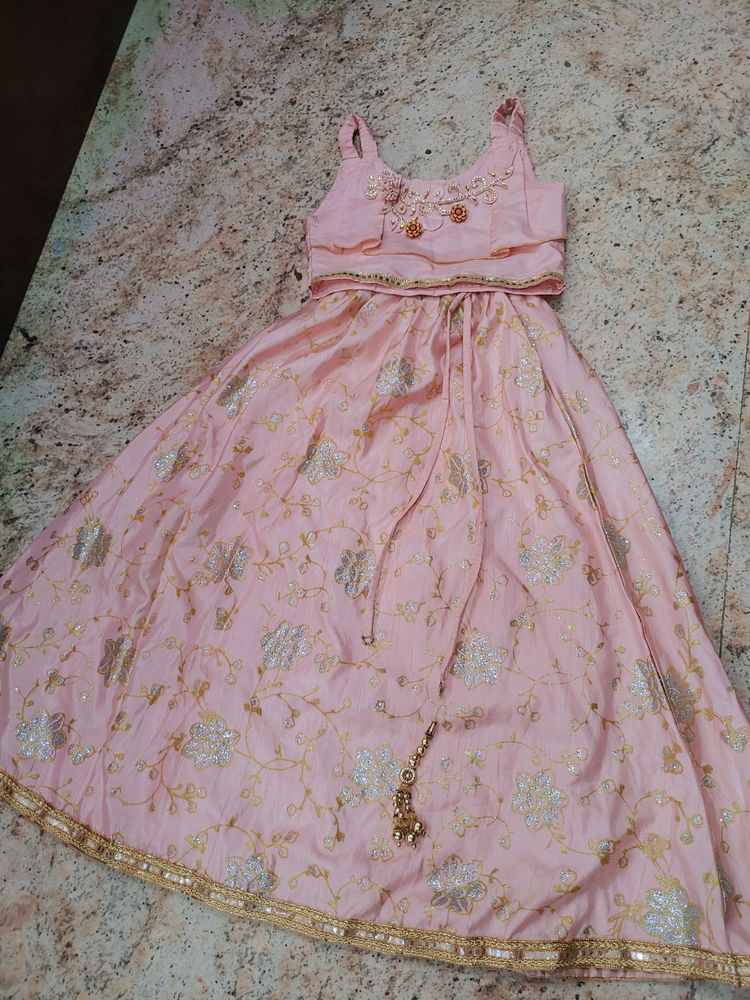 Pink Lehenga for girl baby