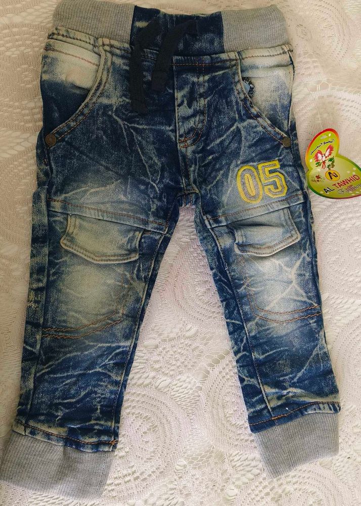 Baby Girls Distressed Denim Jeans