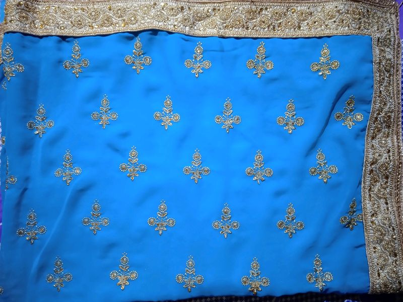 Beautiful Heavy Festival Ston Work Saree