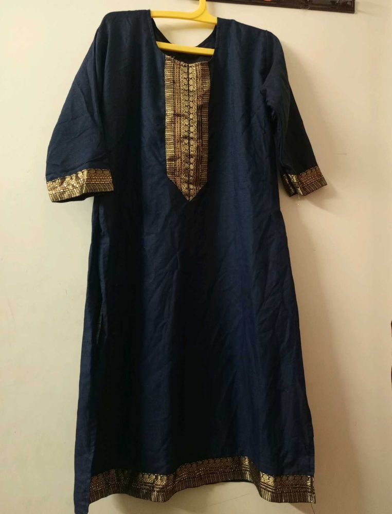 ✨ Elegant Navy Blue Kurti - Unused✨