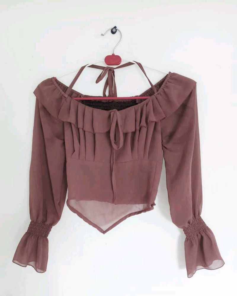 Off shoulder ruffle top✧*
