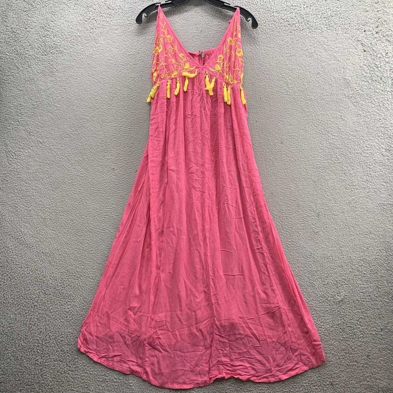 Pink Tassel Maxi Dress