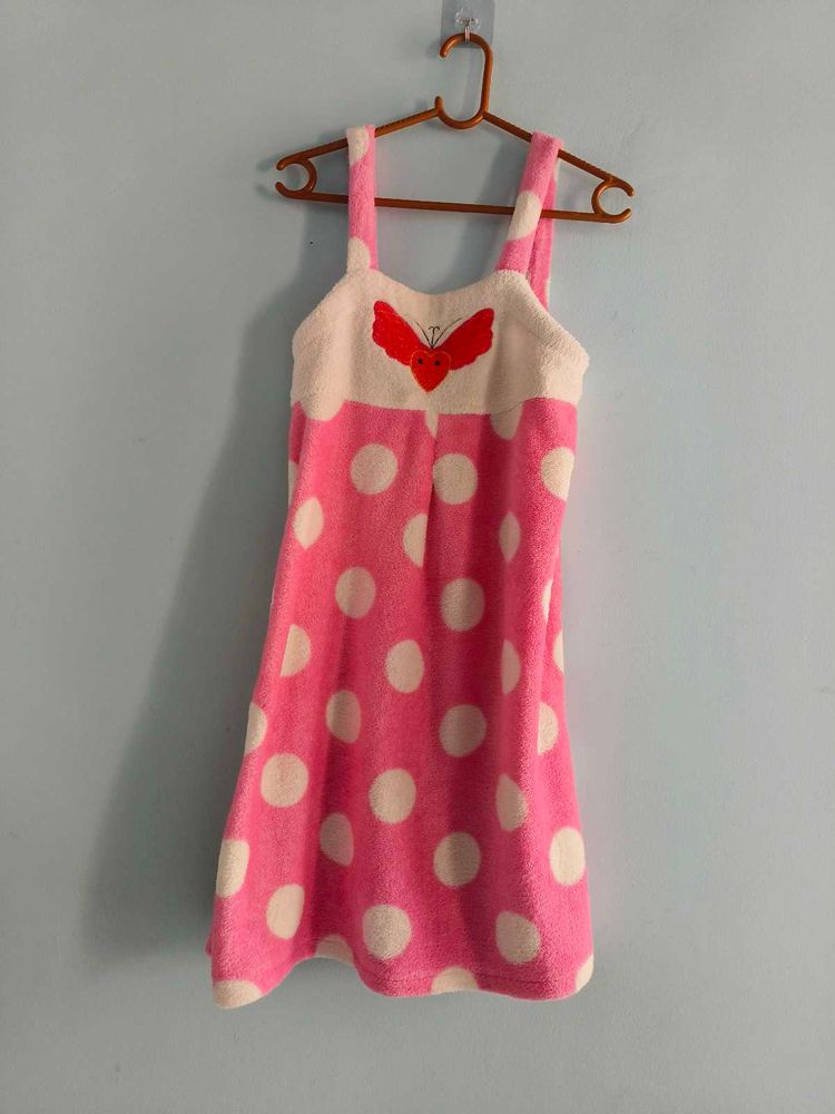 Cute Pink Polka Dot Bath Robe