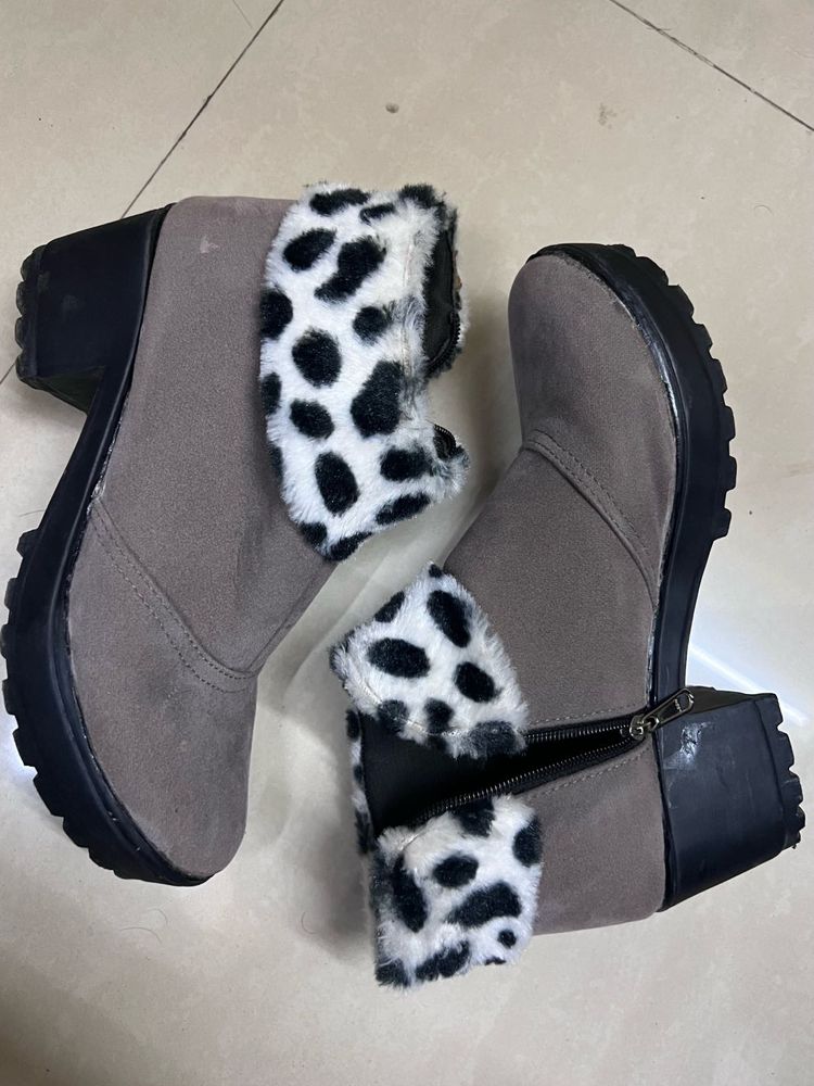 Cozy Faux Fur Lined Ankle Boots