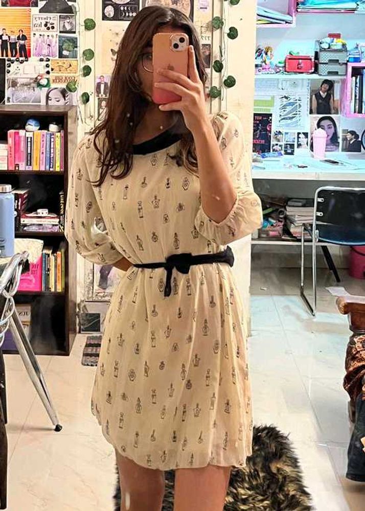 Patterned Mini Dress