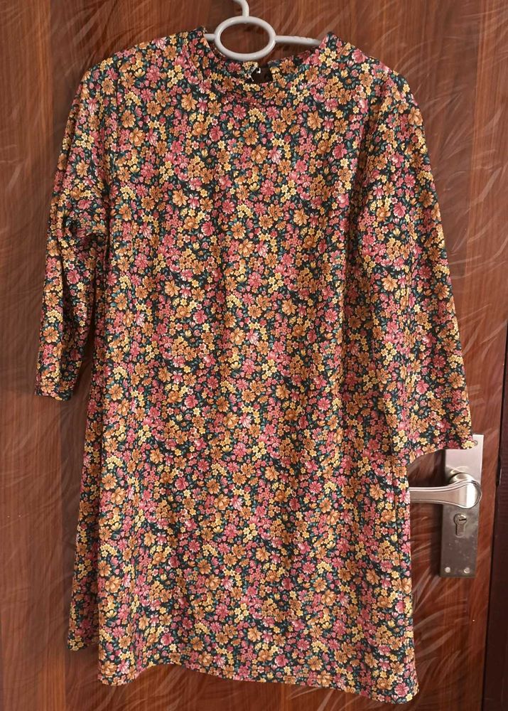 Floral Print Tunic Top