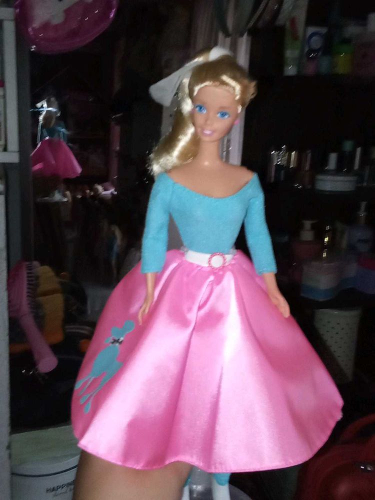 Barbie Doll with Blue Top &amp; Pink Skirt