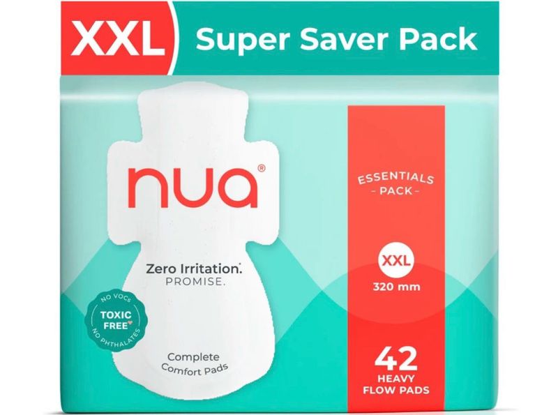 Nua XXL Heavy Flow Pads - 42 Count