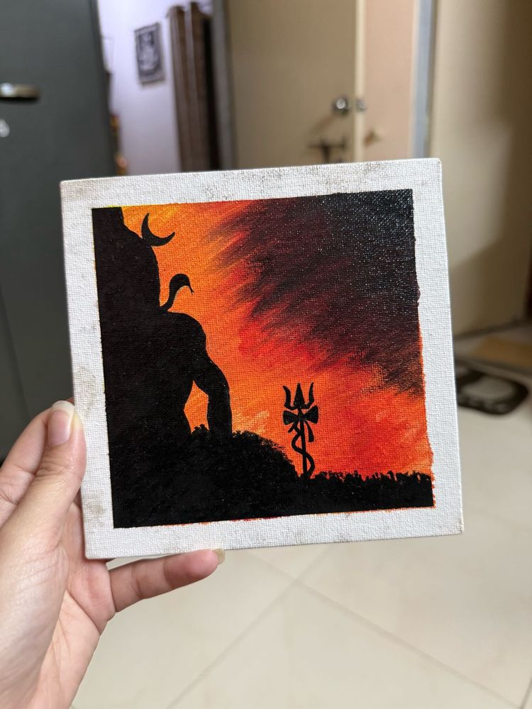 Sale | Lord Shiva Silhouette Painting
