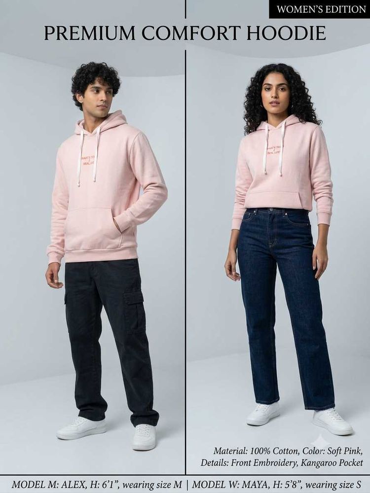 Unisex Premium Comfort Pink Hoodie