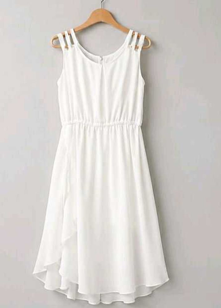 Chic White Sleeveless Dress