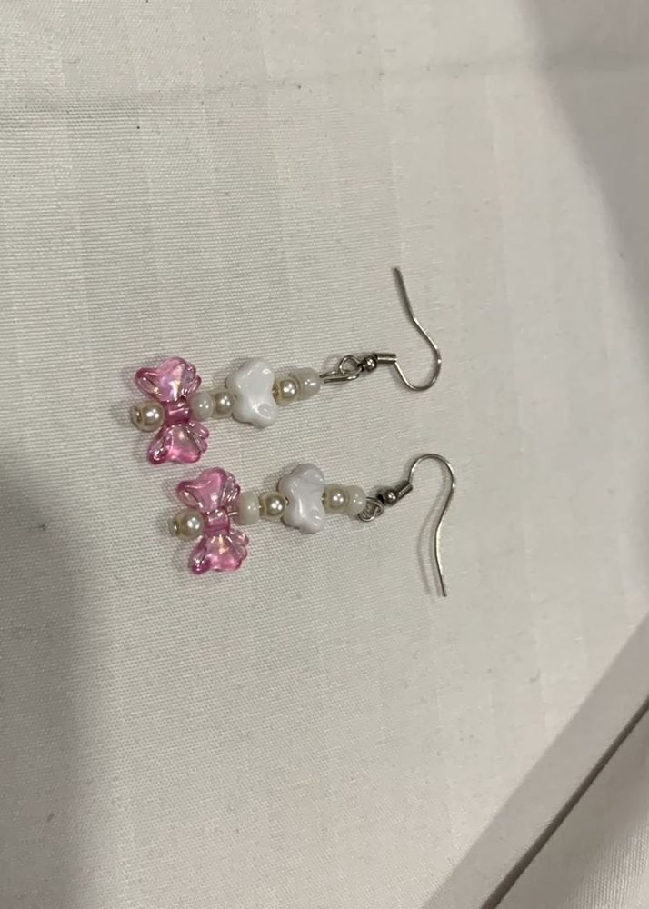 Cute Beaded Butterfly &amp; Bow Earrings
