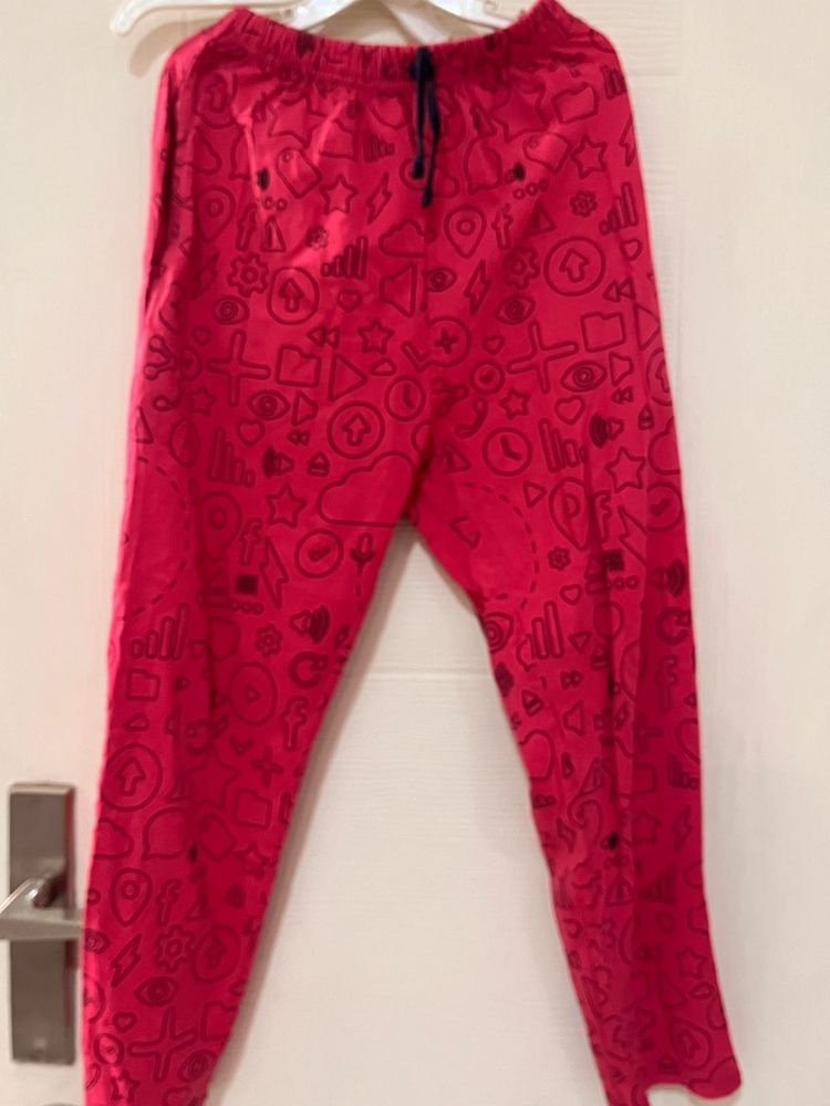 Red Patterned Lounge Pants