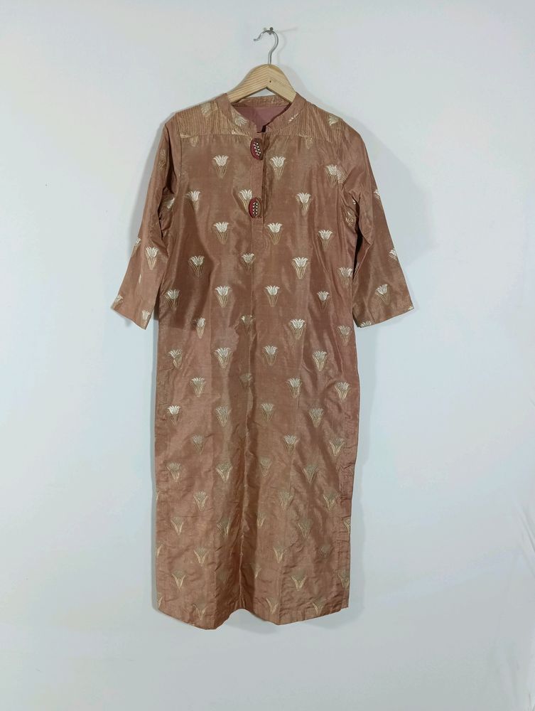 Brown All over Buttas Casual kurta (Women)