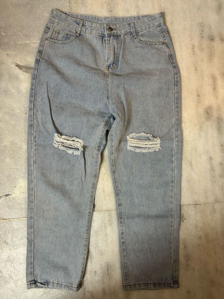 Ripped Light Wash Jeans
