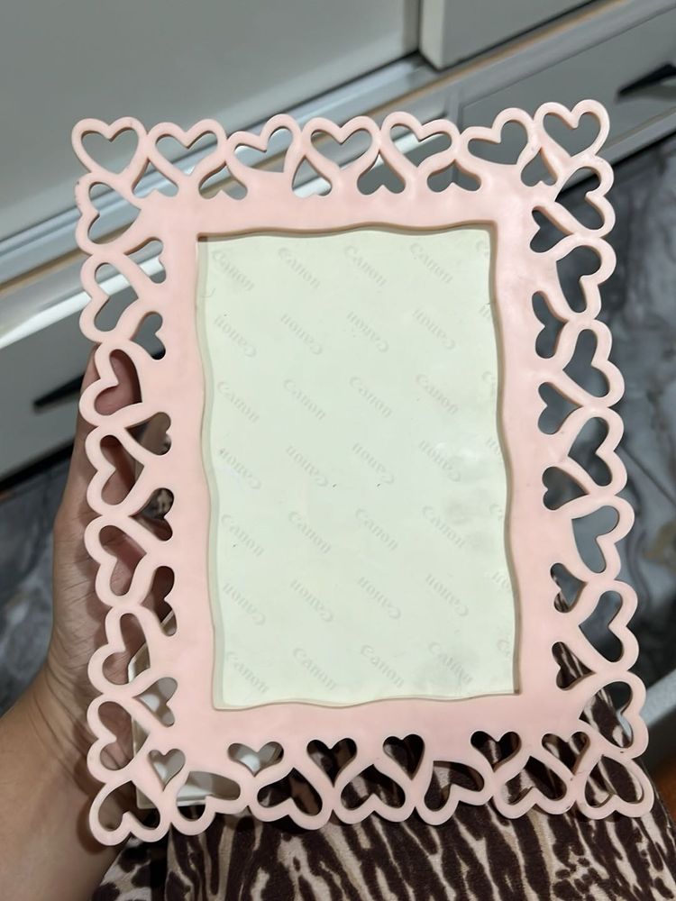 Cute Pink Heart Photo Frame