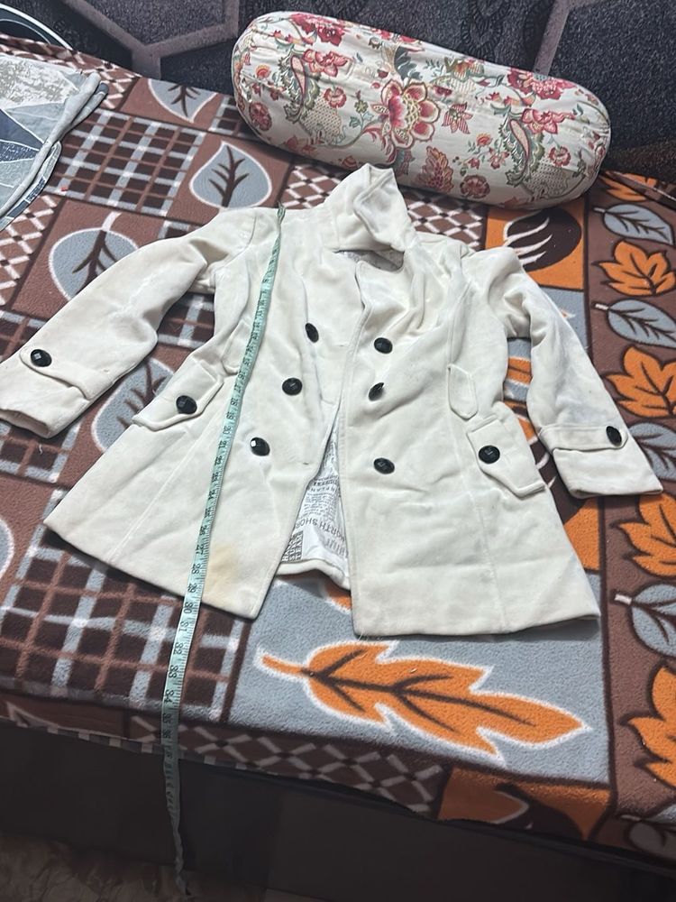 Elegant Cream Button-Down Coat