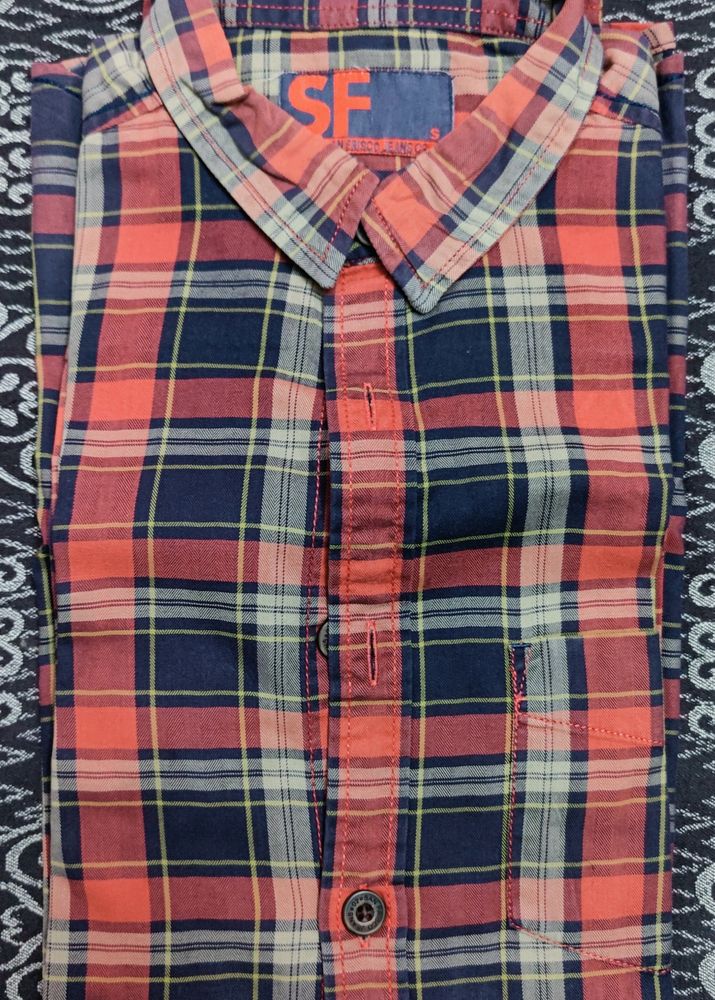 SF Jeans By Pantaloons Multi Colour Shirt (M)