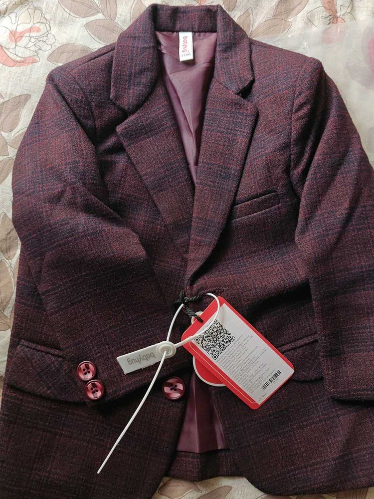 Kids  Stylish Plaid Blazer