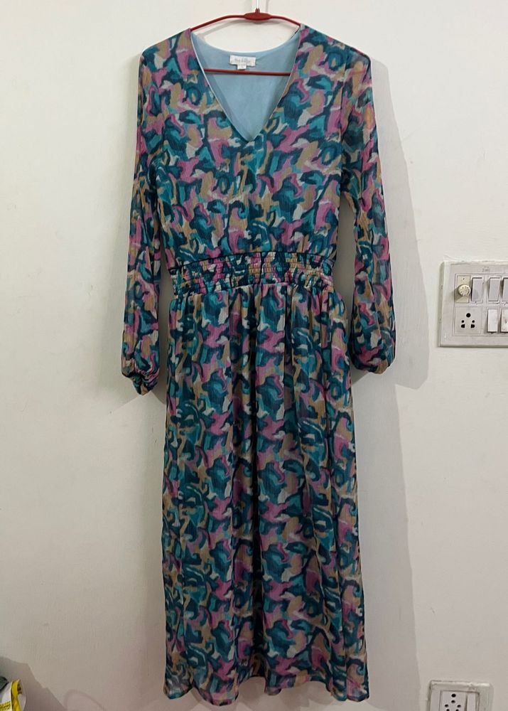 Chic Floral Print Midi Dress