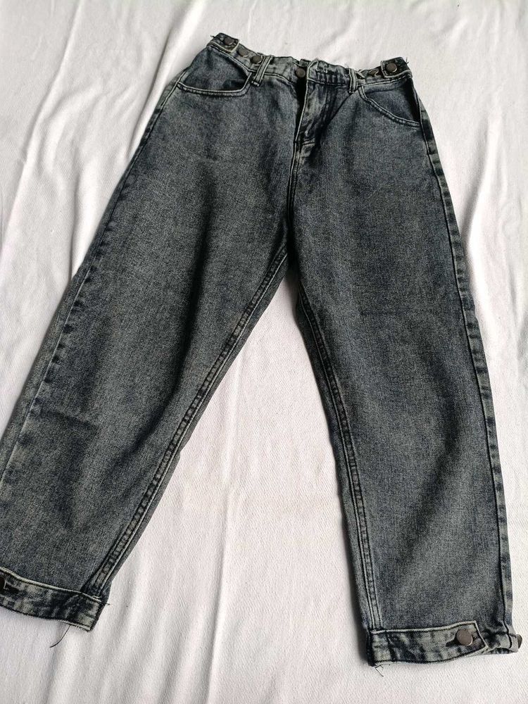 Trendy Washed Denim Jeans
