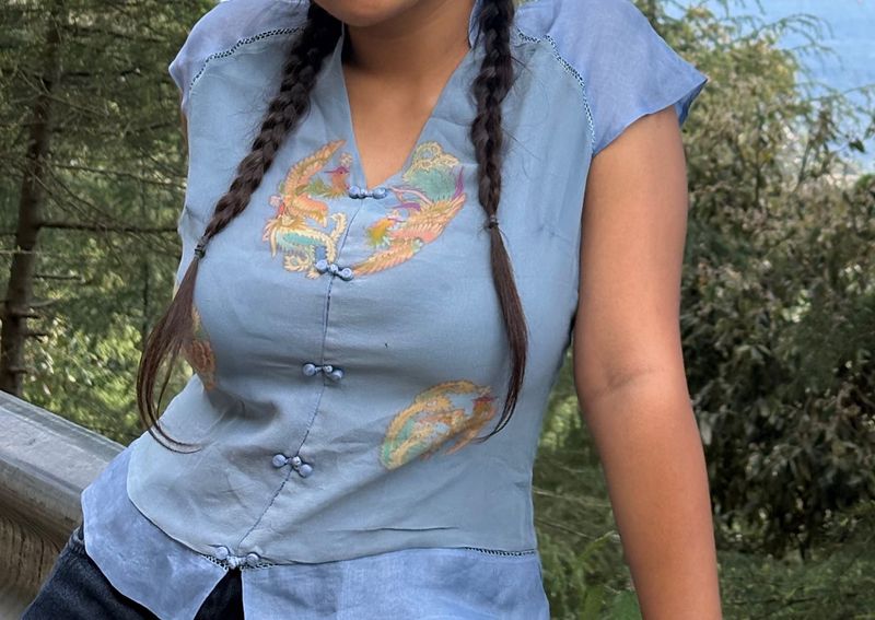 Cheongsam style top