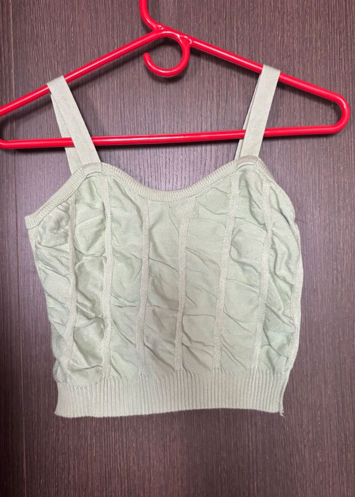 Cute Ruched Cropped Tank Top