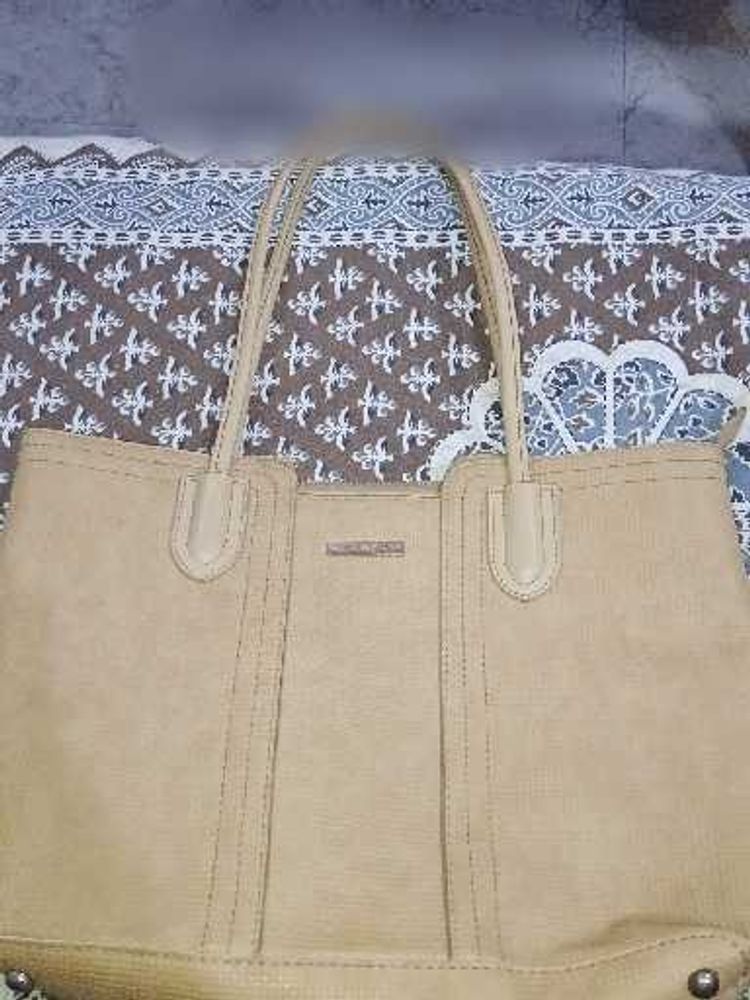 Pantaloons forever Glam Stylish Beige Tote Bag
