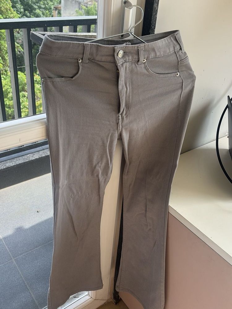 Stylish Grey Bootcut Trousers