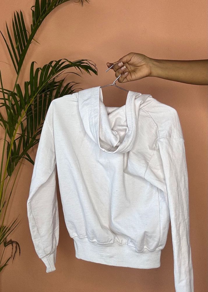 Cream Relaxed Fit Hoodie
