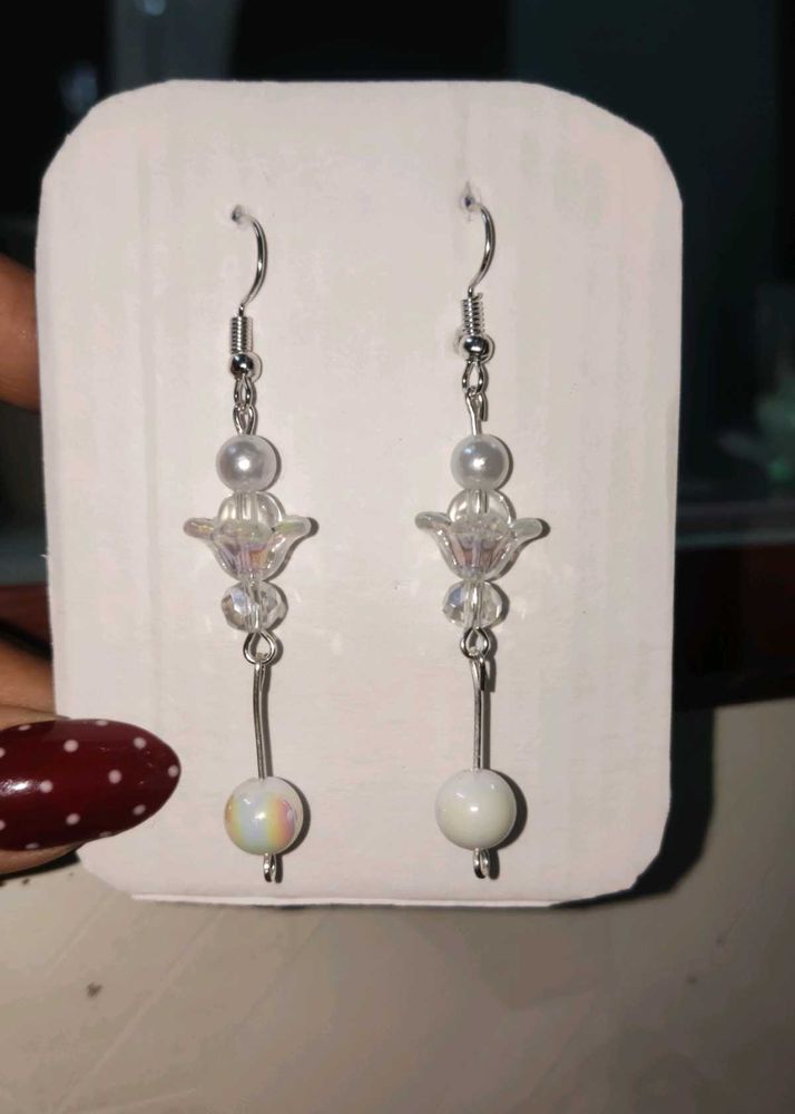 Dangle Earrings with Beads