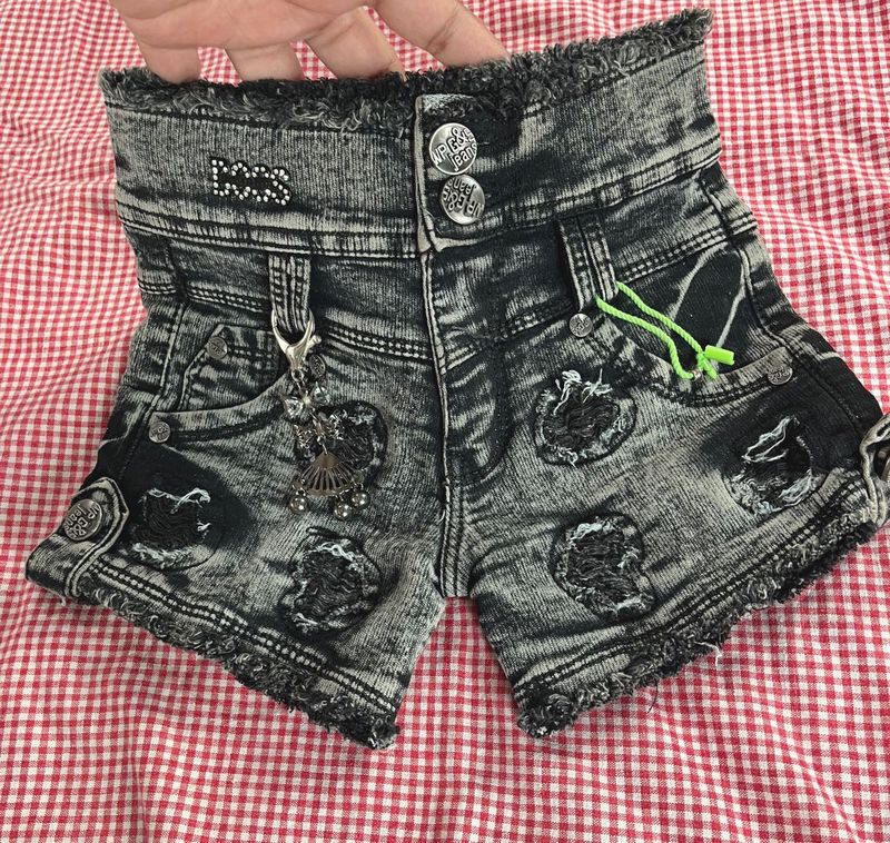 Distressed Denim Shorts
