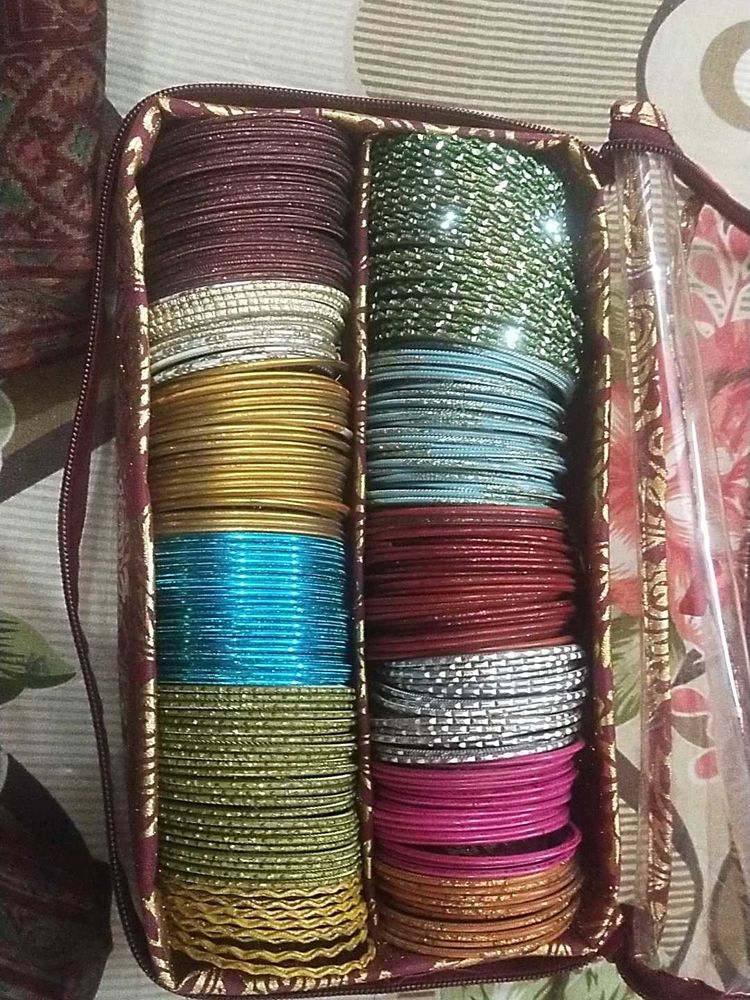 12 Colour Of Metal Bangles