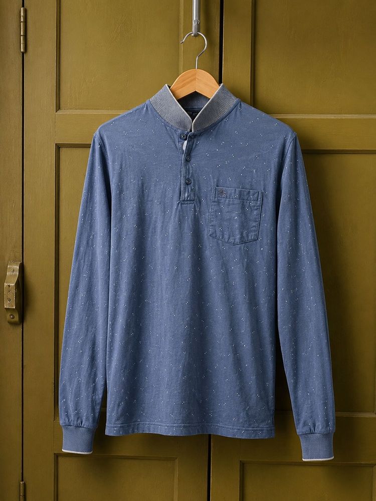 Men's Blue Long Sleeve Shirt