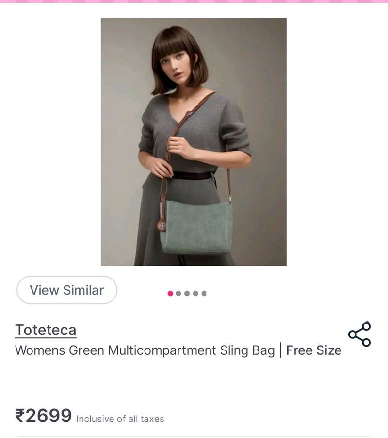 Stylish green Crossbody Bag