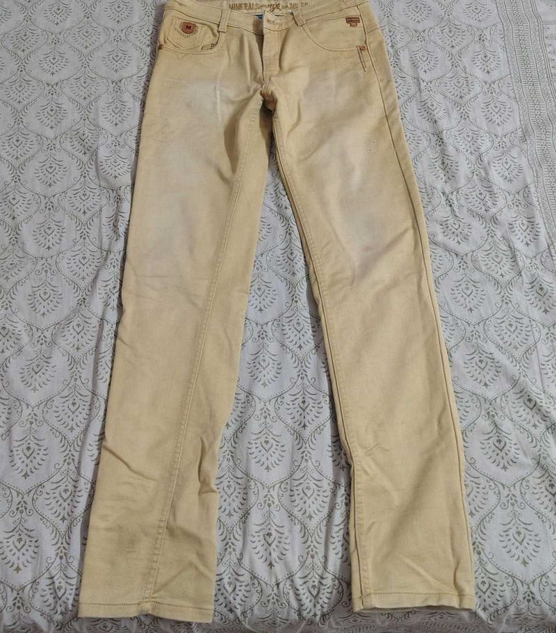 Stylish Beige Corduroy Pants
