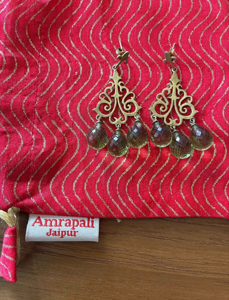 Amrapali Jaipur peridot Drop Earrings