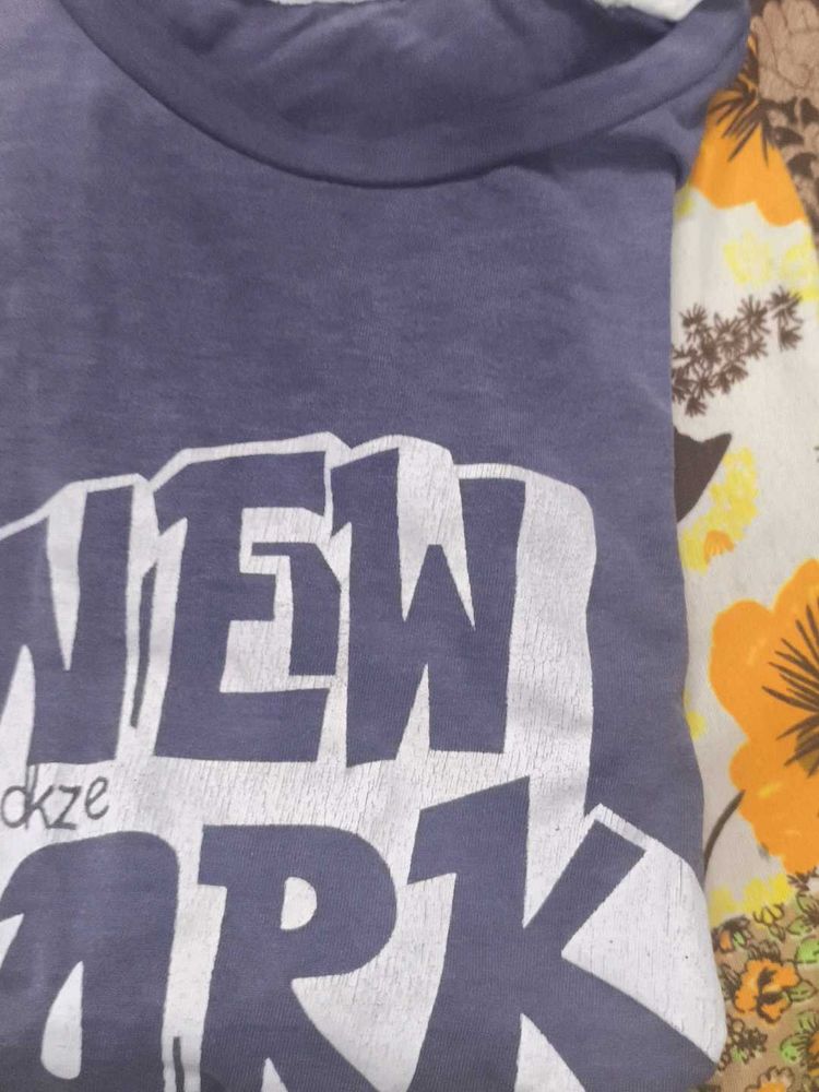 Blue "New York" Graphic T-Shirt