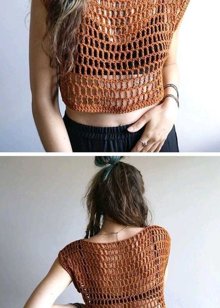 Crochet Knit Crop Top