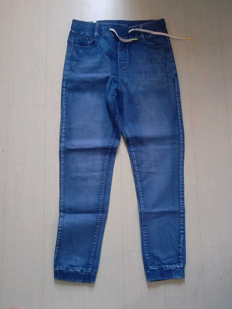 Blue Denim Jogger Jeans