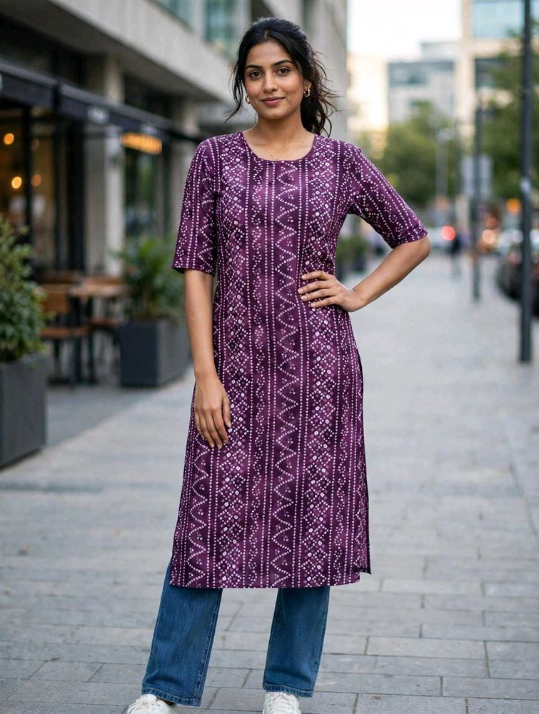Wine kurti 💜