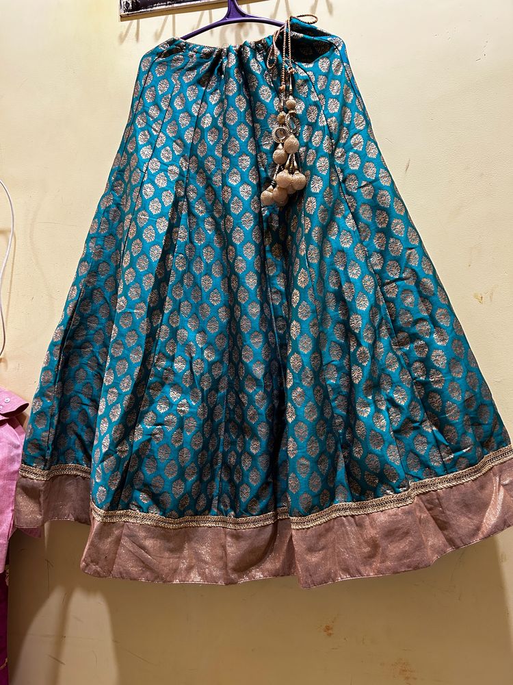 Banarasi Lehanga Crop-Top Set Size S
