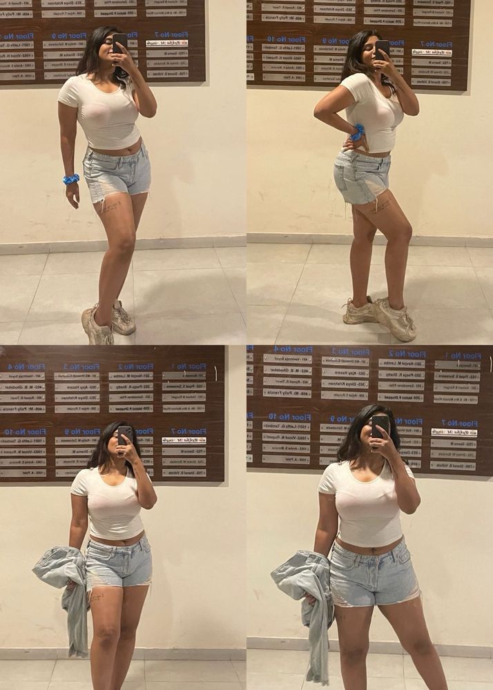Distressed Denim Shorts &amp; Blue Tank Top Set