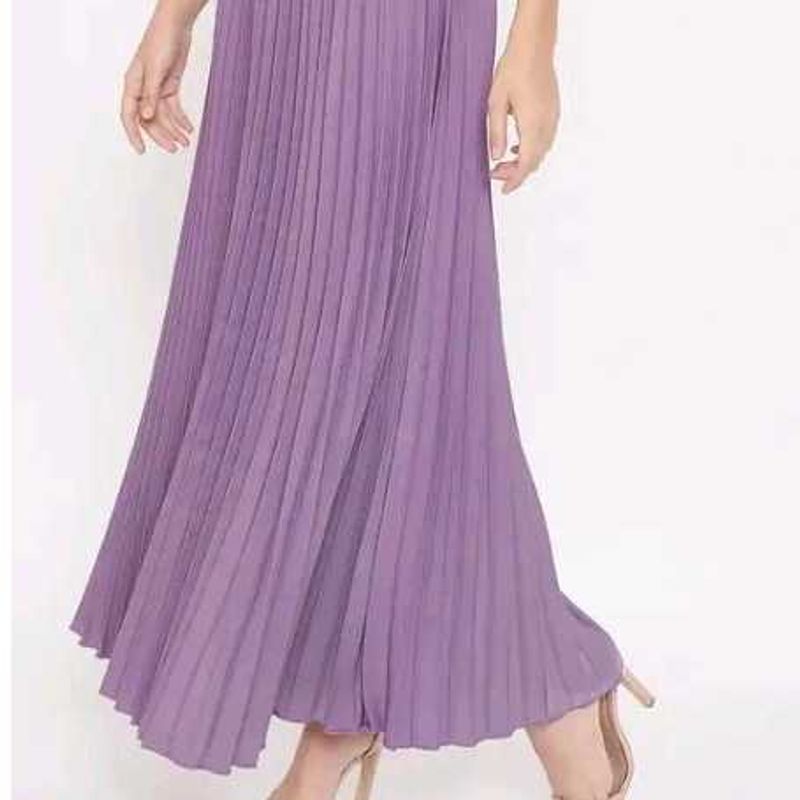 Pleated Maxi Skirt