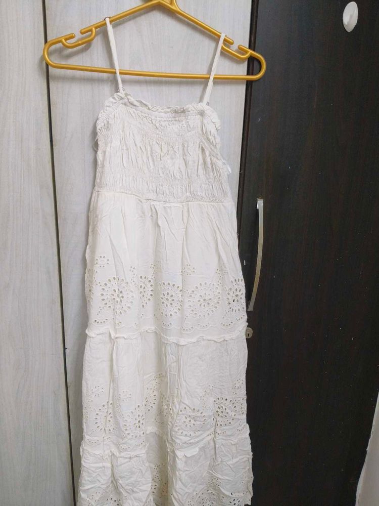 White Broderie Anglaise Sundress
