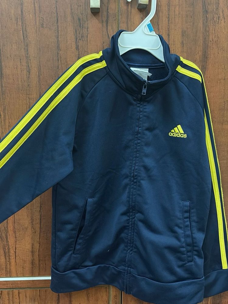 Adidas Navy &amp; Yellow Track Jacket