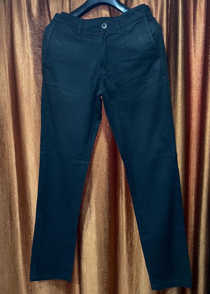 Symbol Essentials Men’s Regular Fit Black Trousers
