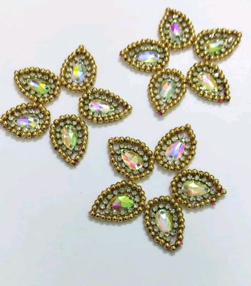 Patches Leaf Stone Multicolour Flower fancy 8 pie