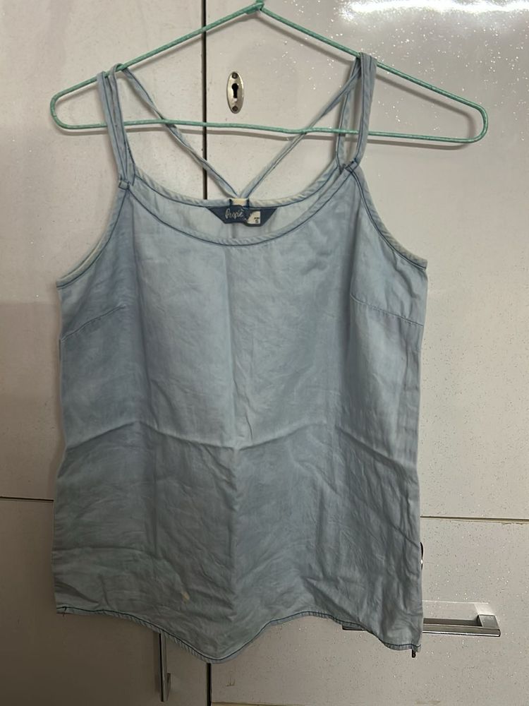 Light Wash Denim Cami Top